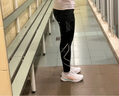 2XU Core系列壓縮褲 專業(yè)跑步瑜伽健身褲女中腰馬拉松越野運動緊身褲 黑/銀 M 曬單實拍圖