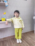 G.DUCK KIDS小黃鴨童裝女童套裝春秋季純棉兒童衣服女小童寶寶草莓翻領(lǐng)兩件套 綠色 80碼建議75-85cm9-12月cm 曬單實拍圖
