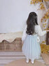 九能女童漢服的2025女孩拜年服中國風(fēng)唐裝改良秋冬裝明制小公主女寶寶 淡藍色-送暖手寶 130cm 適合110-120cm 曬單實(shí)拍圖
