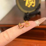 中國(guó)黃金（CHINA GOLD）黃金耳釘女款足金愛(ài)心耳飾心型耳環(huán)七夕情人節(jié)生日禮物送老婆愛(ài)人 愛(ài)心耳釘【一對(duì)】約0.9g 曬單實(shí)拍圖