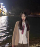 鹿依檸新款連衣裙女2024秋冬女裝日系復(fù)古減齡學(xué)院風(fēng)學(xué)生jk制服套裝裙子 咖色開衫+襯衣+百褶短裙 M 曬單實拍圖