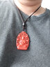 慈靈閣 高含量真朱砂阿彌陀佛吊墜本命佛生肖屬狗豬守護(hù)神項(xiàng)鏈男鏤空雕 曬單實(shí)拍圖