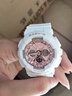 卡西歐（CASIO）手表明星經(jīng)典三眼小盤BABY-G防水學(xué)生運(yùn)動(dòng)日韓手表女神禮物送女友 BA-130-7A1蜜粉金+百米防水 曬單實(shí)拍圖