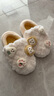 名創(chuàng)優(yōu)品（MINISO）棉拖鞋男秋冬季2024新款室內(nèi)家居情侶保暖加絨包跟棉鞋女 白色【包跟款】 38-39 (260mm) 【適合37/38碼穿】 曬單實(shí)拍圖