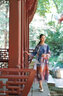 浮云堂「浮云堂.雅」星夜.中式復(fù)古真絲桑蠶絲連衣裙女25夏款國風(fēng)中長裙 海藍(lán) M 曬單實(shí)拍圖