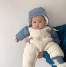 G.DUCKKIDS嬰兒衣服秋冬裝長袖套裝女寶寶連體衣加厚男外出抱衣棉衣冬季帶帽 淺藍(lán)色 73 CM 曬單實(shí)拍圖