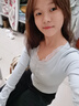 LDBE蕾絲長袖t恤女2025春秋季新款打底衫內(nèi)搭修身顯瘦短款小眾上衣服 淺藍色 S 曬單實拍圖