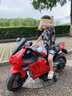 孩兒乖?xún)和妱?dòng)車(chē)摩托車(chē)大號寶寶玩具車(chē)可坐大人雙人3-17歲男女三輪摩托 4-13歲升級加大版+手轉加速白+閃光輪 曬單實(shí)拍圖