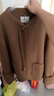 香影（xiangying）新中式國風(fēng)純羊毛短外套女2026春季新款盤(pán)扣小個(gè)子雙面呢大衣 駝色V641674 S 曬單實(shí)拍圖