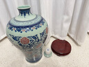 乾圖公坊 青花瓷釉里紅20斤酒瓶酒壺陶瓷酒壇家用密封酒缸帶蓋散裝酒儲存罐 20斤釉里紅梅瓶(收藏加購送底座) 曬單實(shí)拍圖