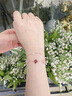 法蔻（farcoko）輕奢小確幸四葉草手鏈女紅瑪瑙雙層孔雀石七夕情人節(jié)禮物送女友 紅瑪瑙-四葉草手鏈 曬單實拍圖