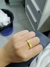 中國黃金（CHINA GOLD）黃金戒指足金六字真言戒指男士戒指送老公送爸爸生日父親節(jié)禮物 19圈口-約1.66g 曬單實拍圖