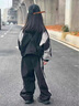 萱莉莉女童套裝春秋季兒童運動套裝休閑女童外套12歲女孩衣服女大童秋裝 XLL&黑色女童秋季套裝 160碼  建議身高150-160厘米 曬單實拍圖