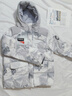安踏冰甲羽絨丨短款防潑水羽絨服女士冬季棉服夾克162447904 雪花白/滿地印-1 L 曬單實(shí)拍圖