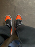 鴻星爾克（ERKE）男運動(dòng)鞋板鞋2025冬季新款男鞋耐磨高幫板鞋防水滑板鞋輕便休閑鞋 正黑/熒光賽車(chē)橙1098 44 曬單實(shí)拍圖