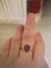 奈維斯汀品牌銀石榴石戒指女手飾指環(huán)日韓時(shí)尚簡(jiǎn)約女520禮物 銀白色 曬單實(shí)拍圖