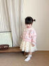 班喜迪女童連衣裙秋裝2025新款寶寶公主裙周歲禮服兒童開衫網(wǎng)紗裙子春秋 粉色 80 曬單實(shí)拍圖