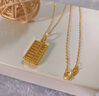 中國黃金（CHINA GOLD）算盤黃金項鏈女足金吊墜素鏈七夕情人節(jié)禮物送女友老婆生日實用 足金算盤吊墜+K金鏈 曬單實拍圖