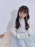 九能女童漢服的2025女孩拜年服中國風(fēng)唐裝改良秋冬裝明制小公主女寶寶 淡藍色-送暖手寶 130cm 適合110-120cm 曬單實(shí)拍圖