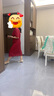 玖姿（JUZUI）商場同款中式國風(fēng)旗袍女秋款蕾絲連衣裙JWCQ50027 大紅 L 曬單實拍圖