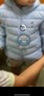 Teenie Weenie Kids小熊童裝24冬季款男女寶寶熊耳連帽羽絨服 海鹽小吐司（藍色） 110cm 曬單實拍圖