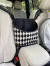 齊選汽車(chē)扶手箱收納包儲物盒座椅后背收納袋車(chē)內裝飾車(chē)上實(shí)用用品 黑白菱格包包兜 曬單實(shí)拍圖
