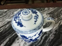 鐘家窯鐘家窯茶杯青花柴窯手工歲寒三友高檔辦公泡茶杯大容量陶瓷杯帶蓋 曬單實拍圖