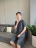 莫代爾男士睡衣夏季薄款莫代爾棉綢短袖短褲男款家居服夏天加肥加大套裝 P20217 M【建議100-120斤】 曬單實(shí)拍圖