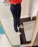 詩(shī)迪芙（Shidifu）牛仔褲女網(wǎng)紅小直筒褲女春秋新款高腰顯瘦煙管褲百搭冬季加絨長(cháng)褲 藍灰加絨【新增款】 33碼(二尺六) 曬單實(shí)拍圖