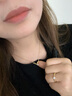 中國珠寶生日禮物送女友黃金項鏈女 一鹿有你項鏈 足金吊墜   約2g 曬單實(shí)拍圖