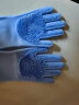 西蒂兰洗碗手套女家务厨房家用防水硅胶橡胶皮加厚耐用型洗衣服洗菜清洁 蓝色长款 L 实拍图