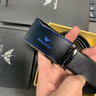 WILLIAMPOLO情人節禮物保羅皮帶男士情人節腰帶真皮頭層純牛皮褲帶百搭 藍色-外穿式 曬單實(shí)拍圖