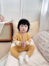 優(yōu)奇嬰兒毛衣2025新款秋裝男寶寶針織衫開衫套裝幼兒秋冬外穿男童衣服 姜黃色 80cm 曬單實拍圖