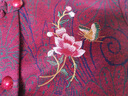 俞兆林（YUZHAOLIN）老年人秋裝外套奶奶裝立領繡花上衣老太太秋冬加厚加厚媽媽裝毛呢 FXN87917868 紅色 春秋款單件上衣 XL  80-100斤 曬單實拍圖