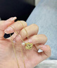 中國黃金碎碎冰四葉草黃金項鏈女18K金吊墜七夕情人節(jié)禮物送女友老婆實(shí)用 18K金碎冰冰吊墜+K金鏈 曬單實(shí)拍圖