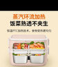 九陽（Joyoung）電熱飯盒加熱飯盒保溫飯盒熱飯神器辦公室插電飯盒上班族熱飯盒不銹鋼蒸煮智能恒溫雙層四格便當(dāng)盒 1.5L 粉色 曬單實(shí)拍圖