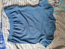 布先生明星同款春夏季含桑蠶絲短袖t恤男士男裝上衣針織純色 天藍色 3XL (190) 曬單實(shí)拍圖