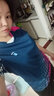 李寧（LI-NING）羽毛球服短袖套裝春夏涼爽排球乒乓球賽比賽運動(dòng)服時(shí)尚專(zhuān)業(yè)透氣 女子/藍色上衣/黑色短褲 套裝 2XL 曬單實(shí)拍圖