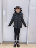高梵【收腰短款羽絨服】黑金兒童鵝絨服4.0男女童冬季親子裝外套官方 黑色 130 曬單實拍圖
