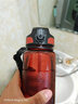 優(yōu)之（UZSPACE）吸管運動(dòng)水壺男女學(xué)生飲用杯子大容量耐摔tritan塑料健身騎行水瓶 深棗紅1000ml 曬單實(shí)拍圖