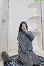蒲戀睡衣睡褲女居家服睡衣女秋冬季法蘭絨套裝暖暖珊瑚絨家居服冬天20 【藍藍刺繡】加厚加絨版本 均碼【80-130斤】 曬單實(shí)拍圖