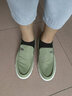 百達威登老北京布鞋男夏季冰絲帆布懶人一腳蹬套腳男鞋透氣豆豆鞋子男板鞋 綠色W865 43 曬單實(shí)拍圖