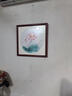 紫騰隨軒新中式九魚(yú)荷花圖客廳裝飾畫(huà)水墨畫(huà)餐廳飯廳掛畫(huà)臥室中國(guó)風(fēng)壁畫(huà) 圖2 40*40cm紅木色實(shí)木框 曬單實(shí)拍圖
