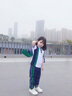 芯時代團體服 中小學生校服夏季套裝純棉運動兒童班服幼兒園園服春秋裝 男童綠色【短袖+短褲】 110 碼 曬單實拍圖
