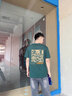 GENIOLAMODEt恤男士純棉夏季中國風(fēng)潮流印花個(gè)性圓領(lǐng)短袖男款體恤 綠色 M 曬單實(shí)拍圖