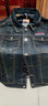 步行龍 秋季男士牛仔馬甲翻領(lǐng)休閑刺繡工裝背心9826 深藍色 XL 140-155斤 曬單實(shí)拍圖
