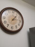 北极星（POLARIS）欧式实木挂钟客厅时尚创意时钟简约挂表装饰石英钟表38cm 实拍图