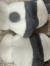 暢印毛絨手套女冬季可愛熊貓露指毛茸茸保暖加絨加厚防寒騎行學生手套 灰色 曬單實拍圖