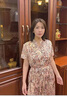 ac mmng品牌重磅真絲連衣裙女夏季新款大牌氣質(zhì)碎花桑蠶絲中長(zhǎng)裙子顯瘦 2XL （建議115-125斤） 曬單實(shí)拍圖