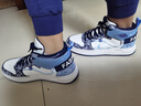 AJCV品牌男鞋高幫夏季新款大碼46透氣板鞋男士增高百搭運動(dòng)休閑鞋子男 白藍 41 曬單實(shí)拍圖